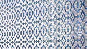 SICIS Mosaik in Blau und Weiß